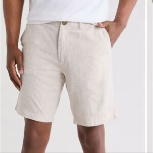 14th & Union Slim Fit Casual tan linen blend shorts. 100% cotton size 40 NWT